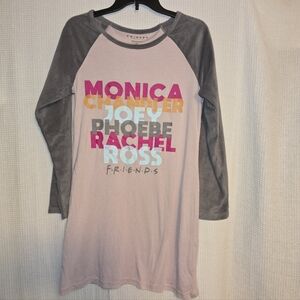 Friends TV show Sleepwear Cozy Long Sleeve Top Multicolored Collectible sz Med.